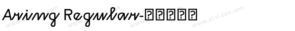 Aring Regular字体转换